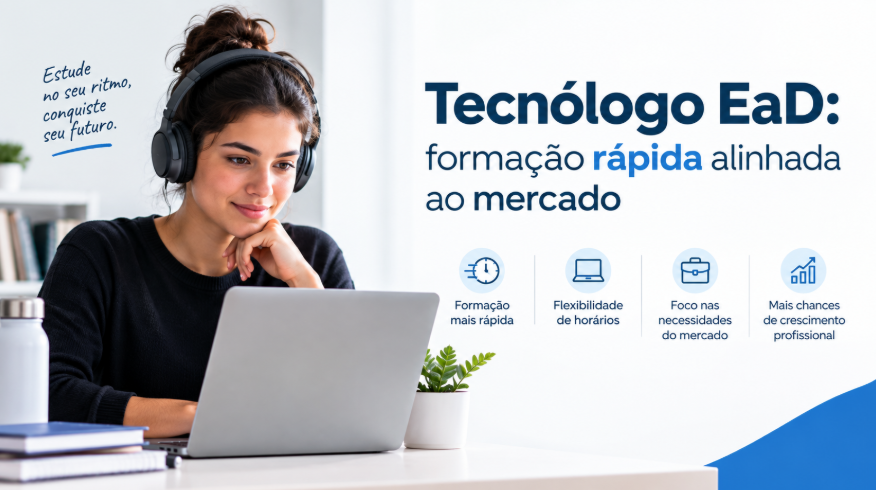 Tecnólogo EaD: formação rápida alinhada ao mercado